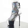 Pleaser - ADORE1018HG Plateau Laarzen, Paaldans schoenen - Paaldans schoenen - Zilverkleurig Product image